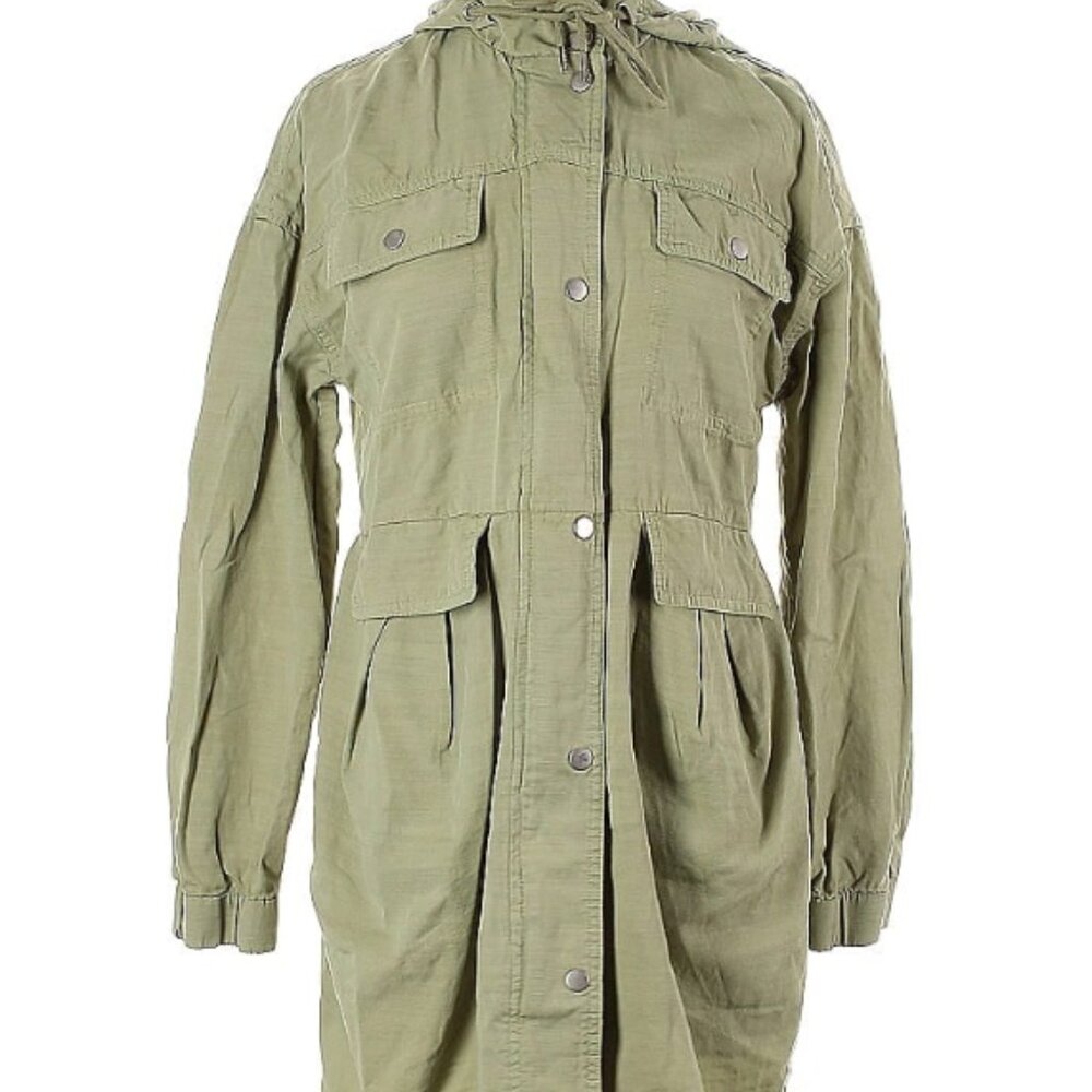 7 For All Mankind sage green utility jacket L, NWT